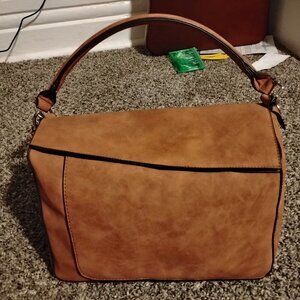 JustFab Dusty Rose Faux Leather Shoulder Bag Everyday Crossbody Purse